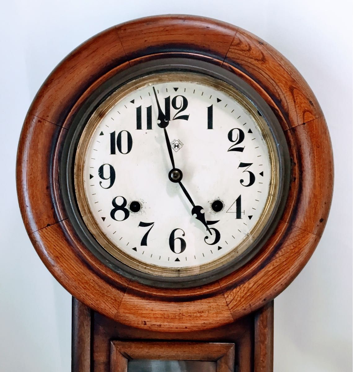 昭和レトロ ゼンマイ式掛け時計 アンティーク 振り子時計 古時計