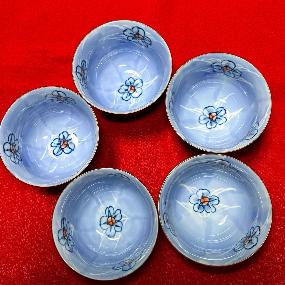 波佐三焼、林九郎作 小鉢5客 波佐三焼、林九郎作 小鉢5客 波佐三焼、林