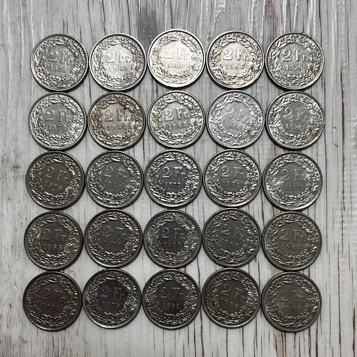スイスフラン 2フラン硬貨100枚 スイス硬貨 スイスコイン｜Yahoo