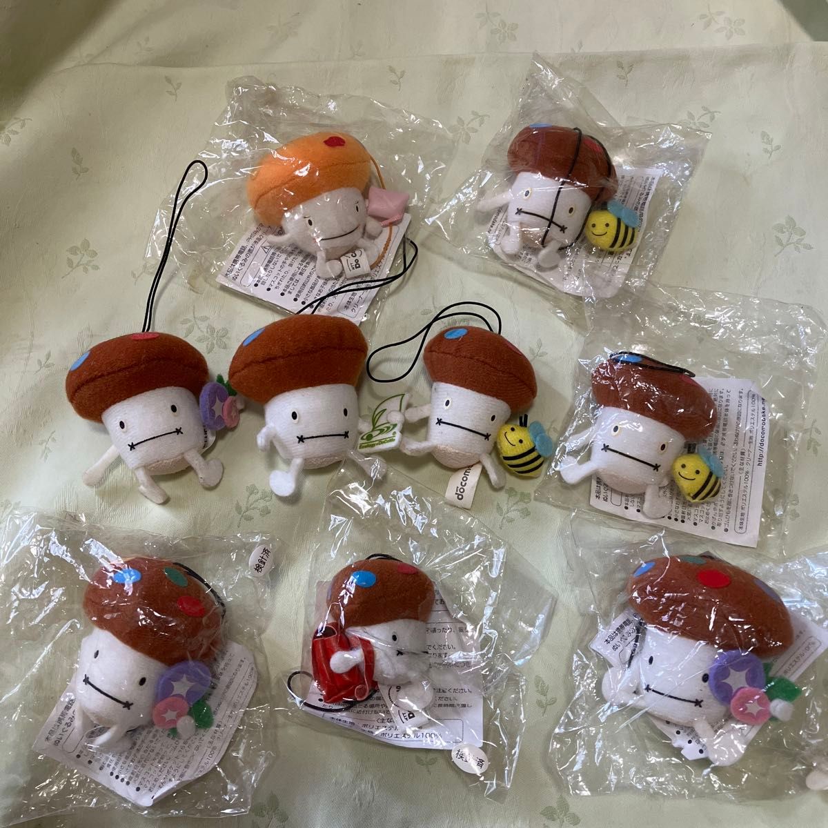 未使用 ドコモダケ ストラップ9体 NTT docomo ドコモ 携帯クリーナー