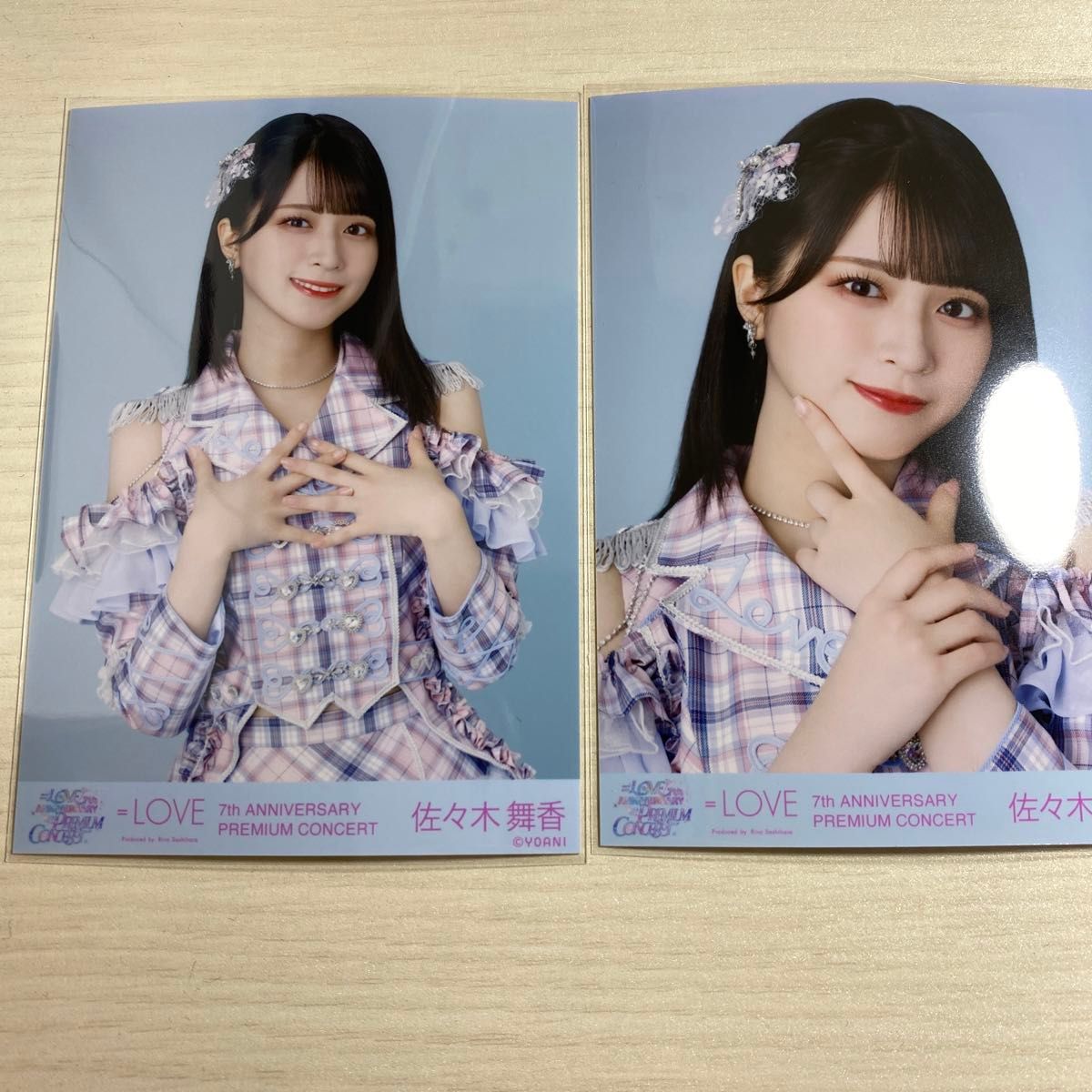 LOVE 佐々木舞香 生写真 直筆 7周年 猫衣装 チュウ イコラブ ＝LOVE