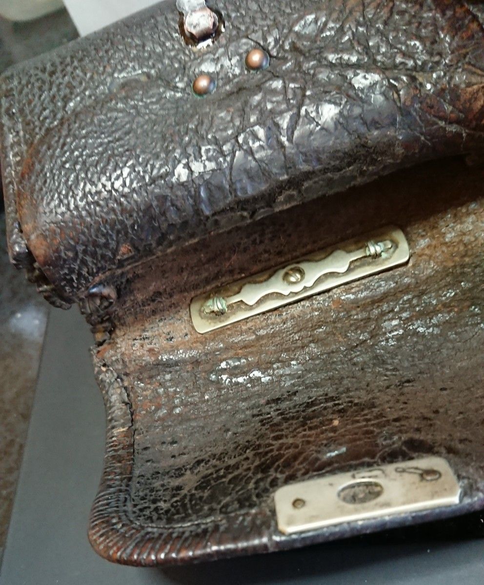 獅子 銀 金具 煙草入れ金具 骨董古美術 獅子 銀 金具 煙草入れ金具