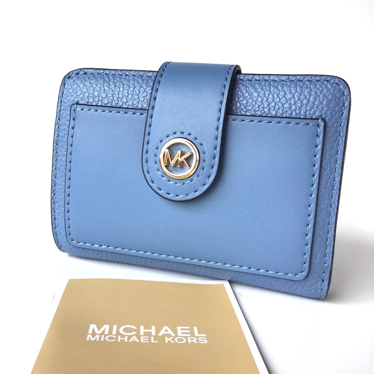 新品】マイケルコース 折り財布 MK CHARM タブ コンパクト ポケット