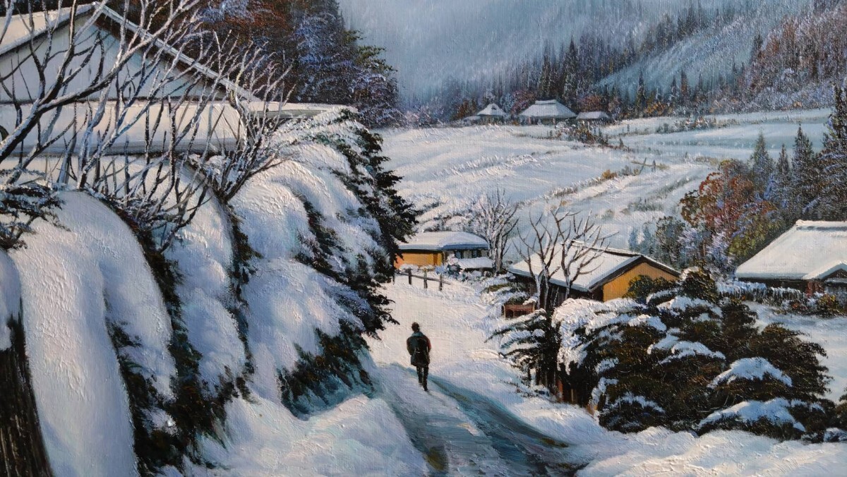 伝説の逃亡画家 人見友紀 F10号 「バルキザの静寂」 油彩 額装