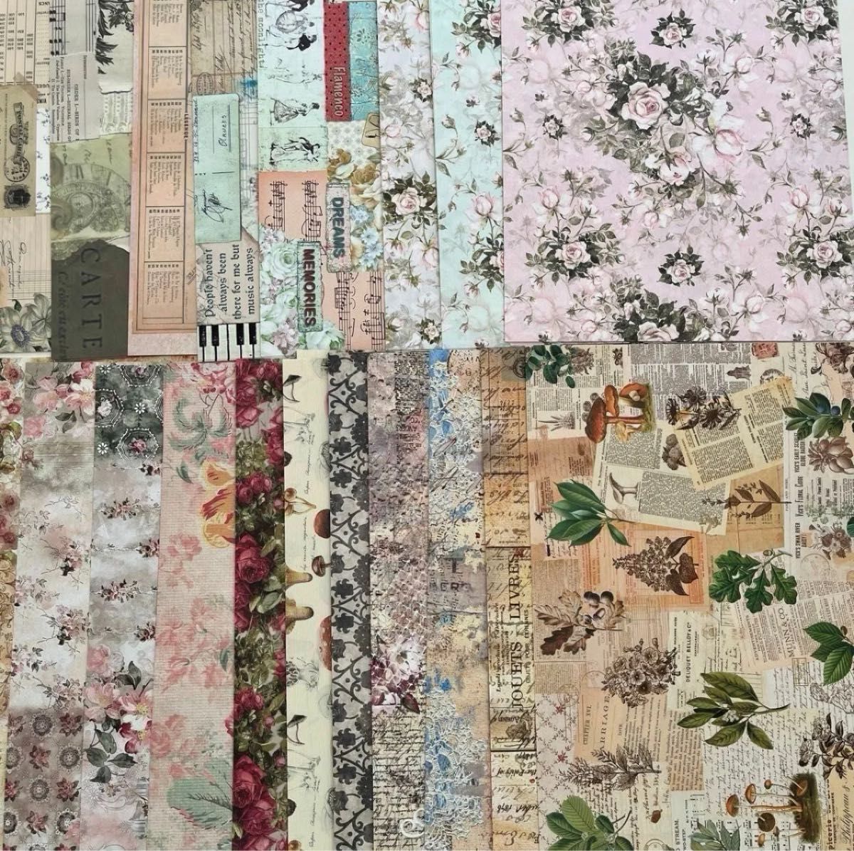 100枚 全部違う柄 A4 デザインペーパー セット 詰め合わせ まとめ売り