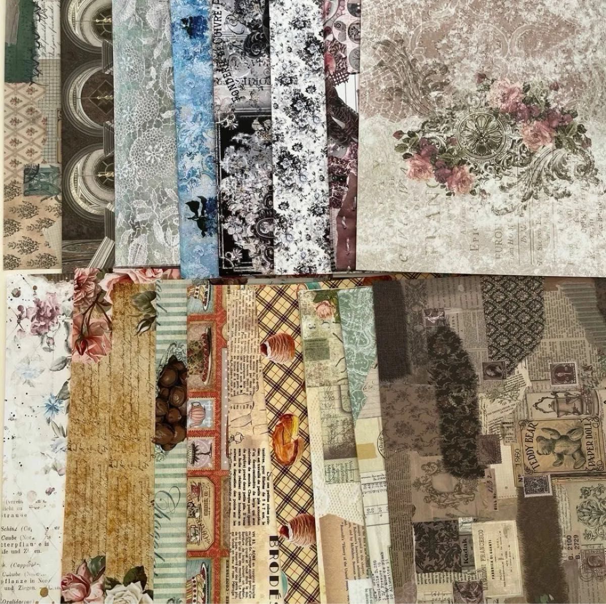 100枚 全部違う柄 A4 デザインペーパー セット 詰め合わせ まとめ売り