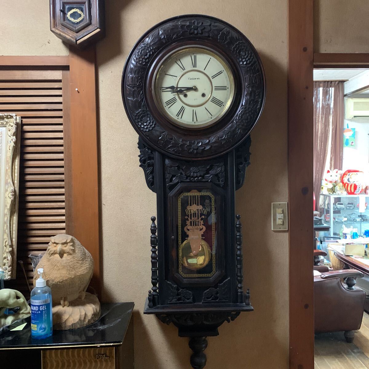 ボンボン時計 振り子時計 ゼンマイ時計 柱時計 掛時計 アンティーク