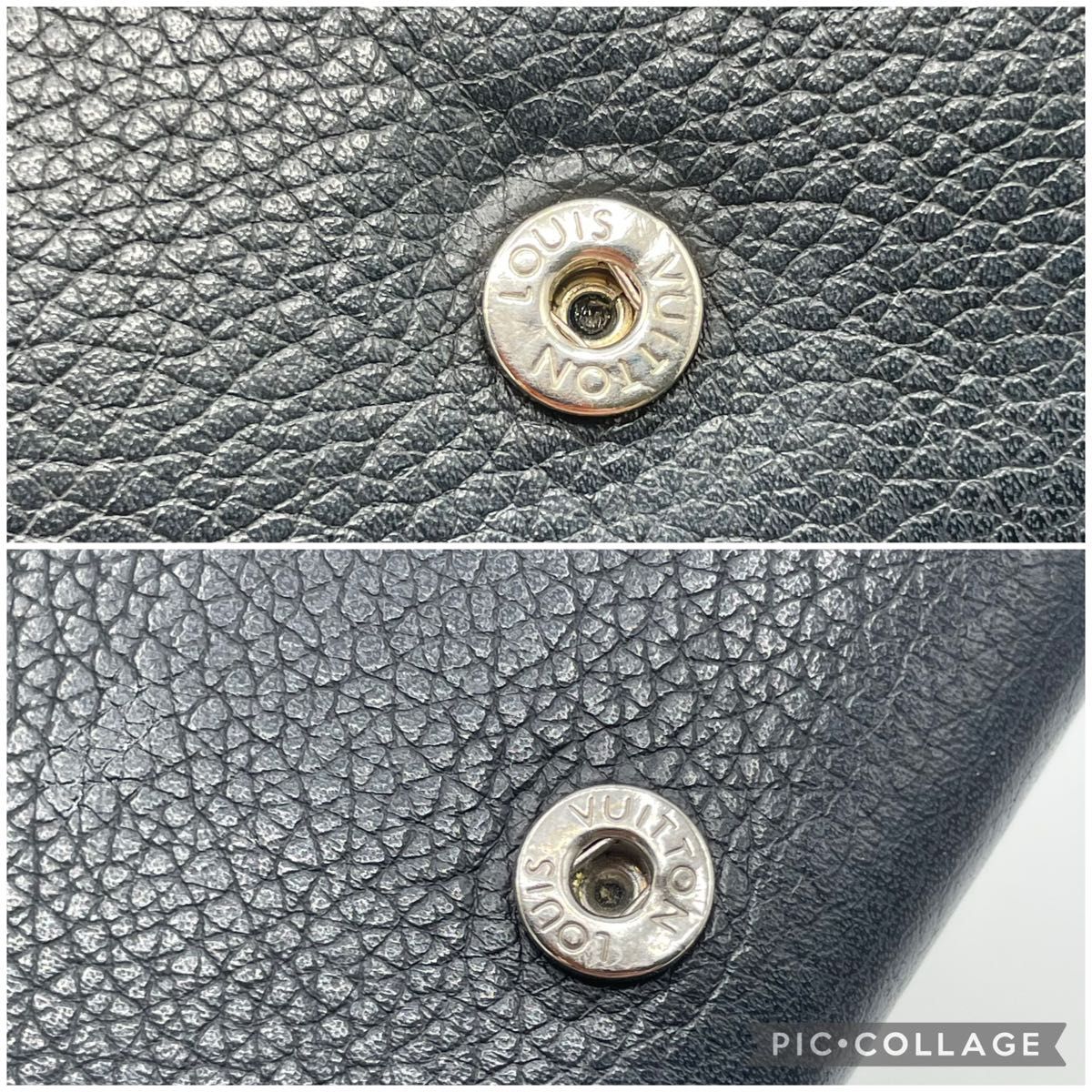 美品】ルイヴィトン ポルトフォイユ ロックミニ 三つ折り財布 ブラック