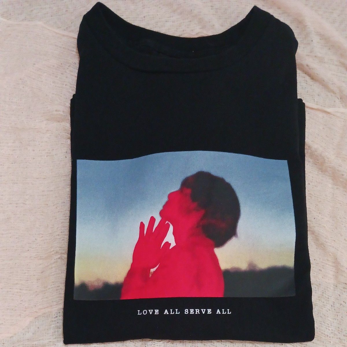 藤井風 LOVE ALL SERVE ALL パープルTシャツ 藤井風 LOVE ALL SERVE