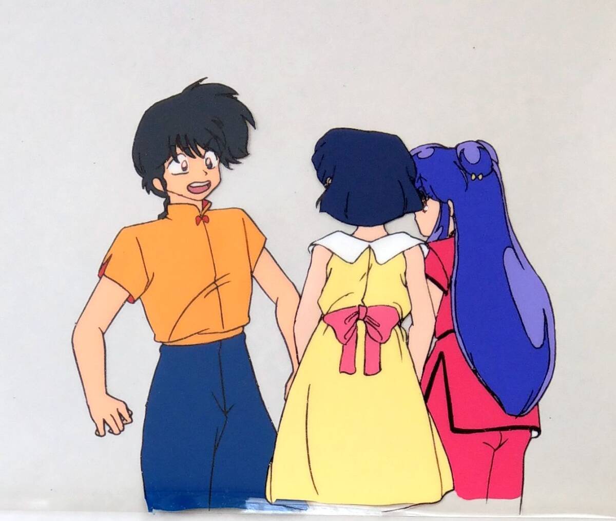 らんま1/2 セル画 早乙女乱馬 天道あかね シャンプー ホチキス留め