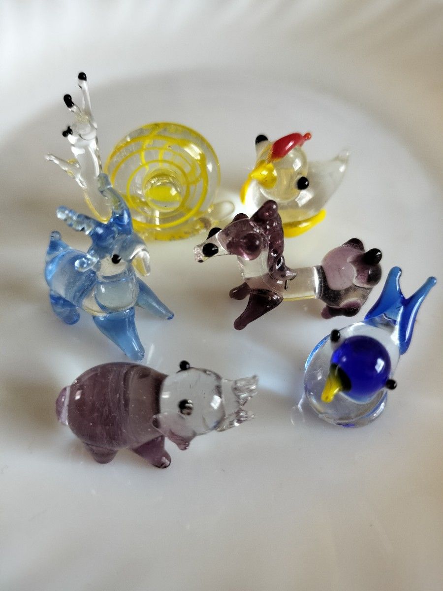 もぐ様専用 ガラス細工 ミニチュア フィフティーズ グラス 2個 セット