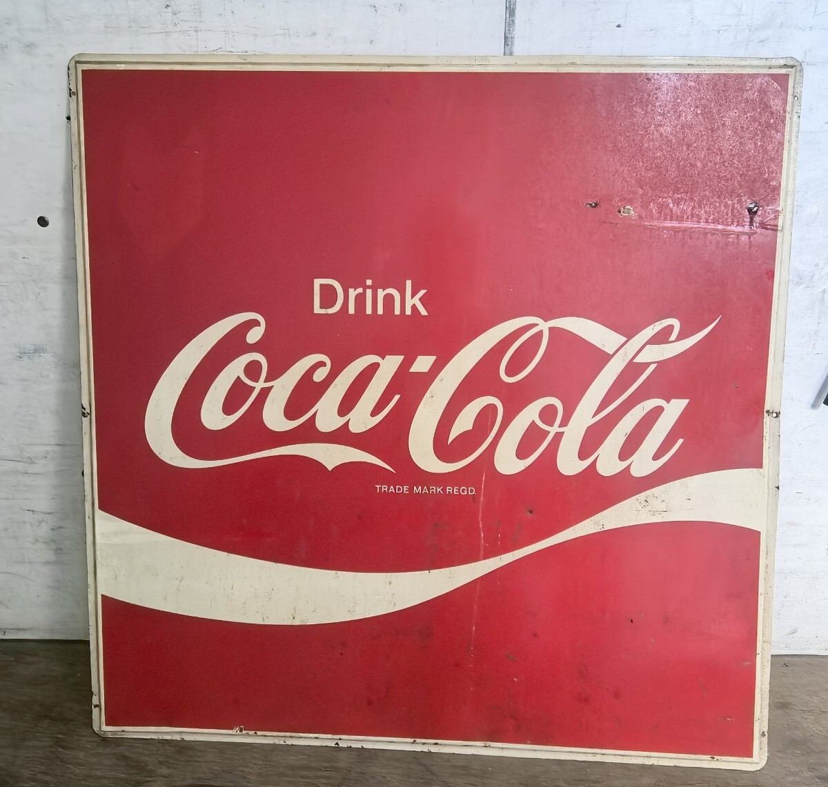 コカ・コーラ看板Coca-Cola 昭和レトロ80sビンテージ横70縦40