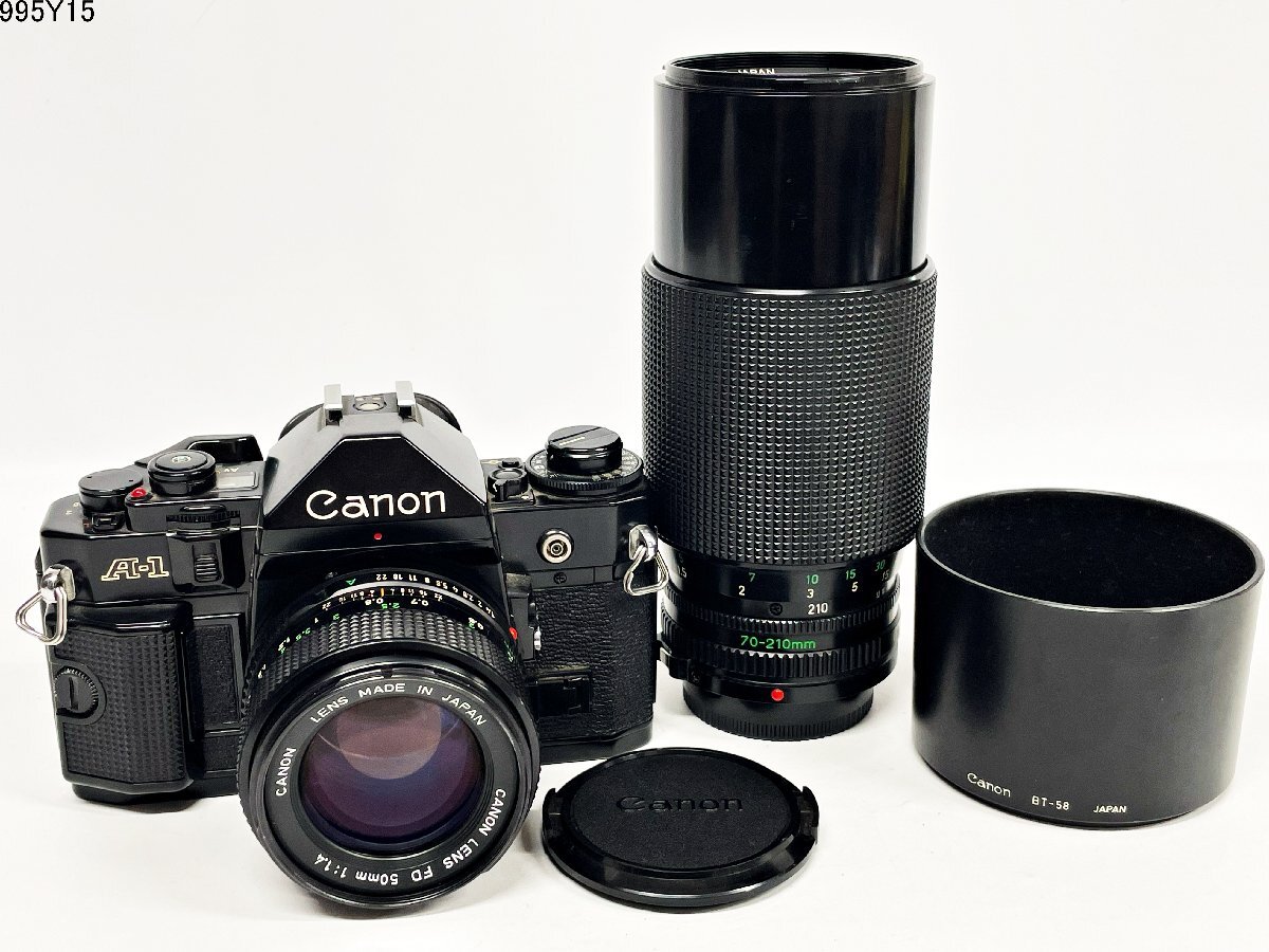 Canon A-1 フィルムカメラ + FDレンズ + グリップ