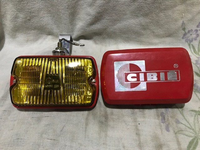 当時物デュアルカウル用CIBIEフォグランプ⁄ライトカバー付シビエ 赤