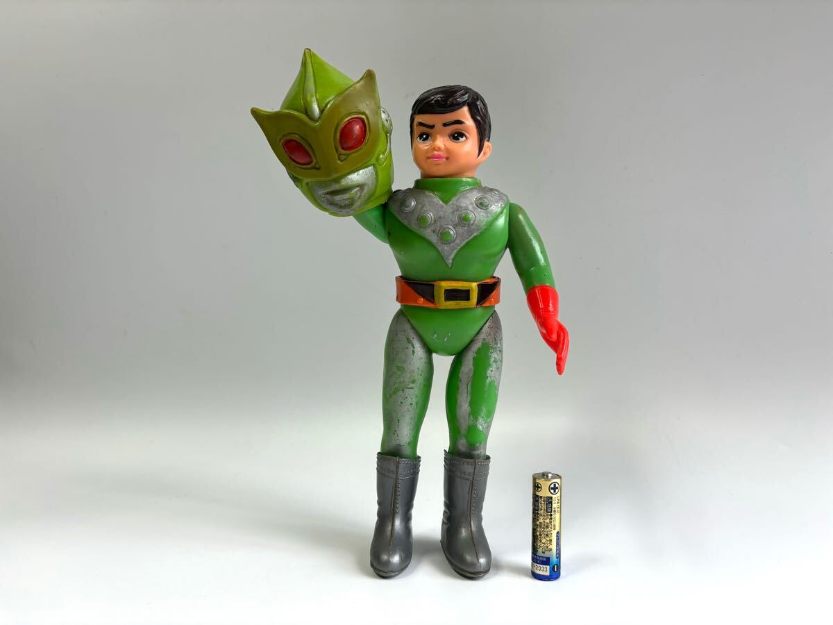 サンダーマスク 面取れ 当時物風 （ブルマァク・マルサン） サンダー