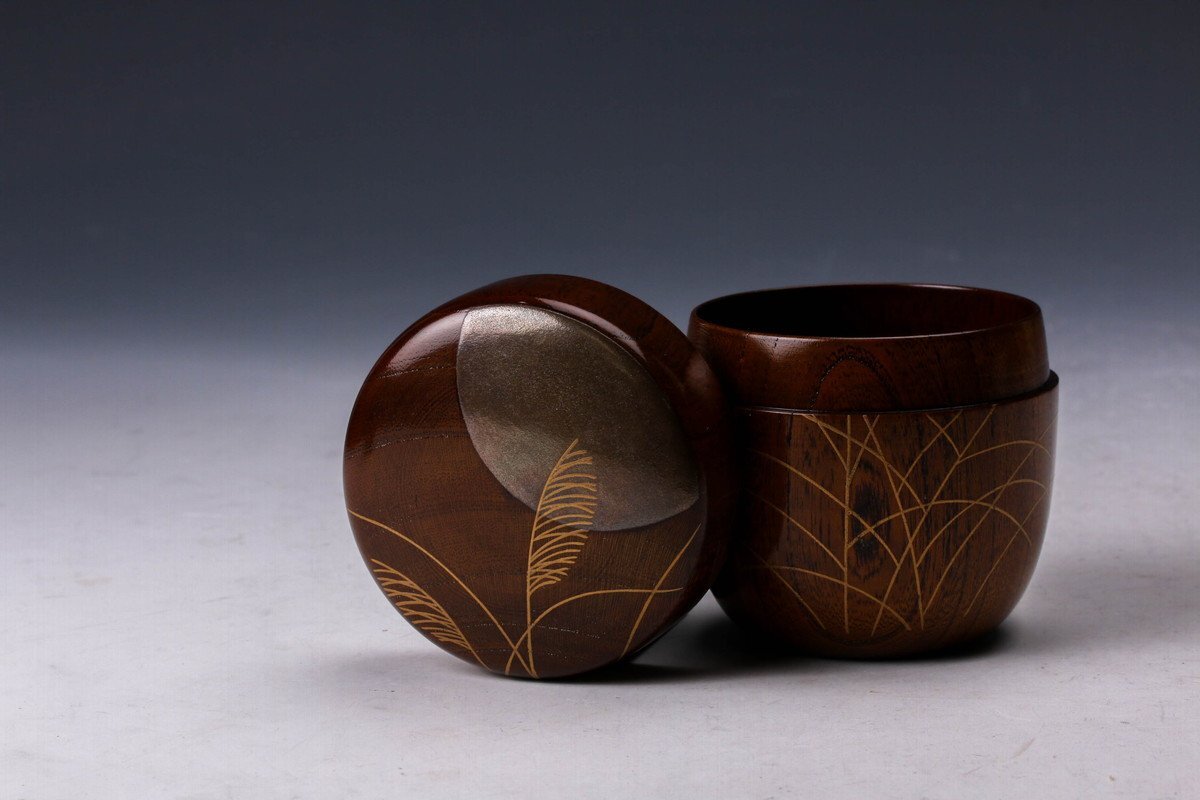 中村宗悦桜蒔絵中棗共箱