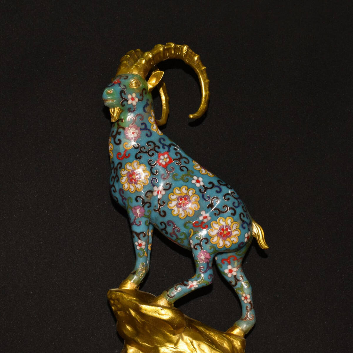 中国古美術・純銅ボディ・鎏金・掐絲・琺瑯彩・景泰藍・魚缶・文房具