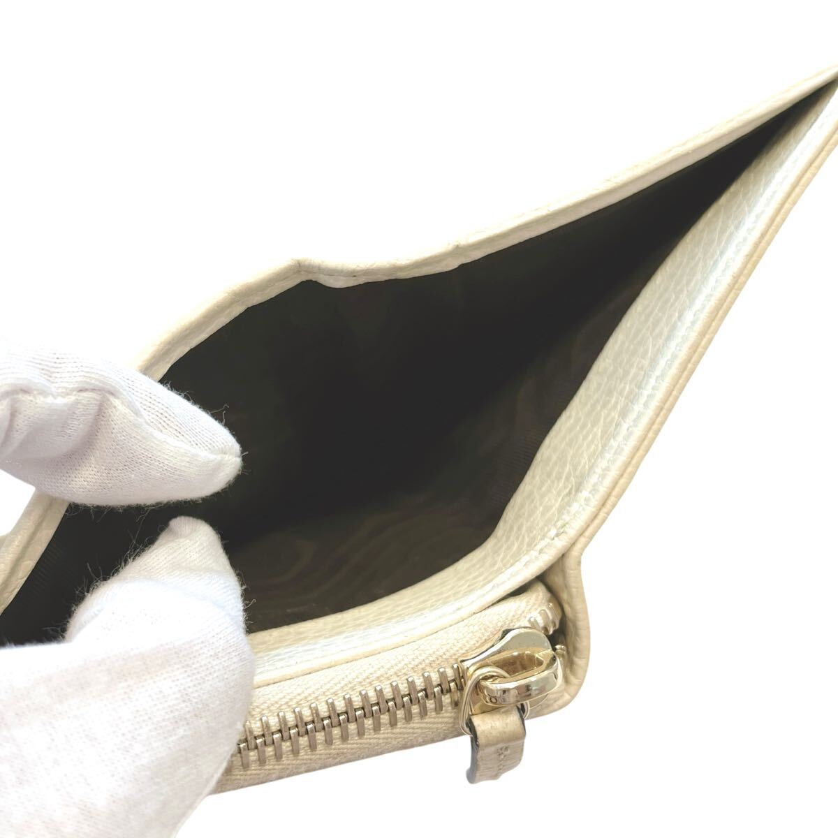 グッチ GUCCI 折り財布 GGキャンバス GG柄 ラウンドファスナー