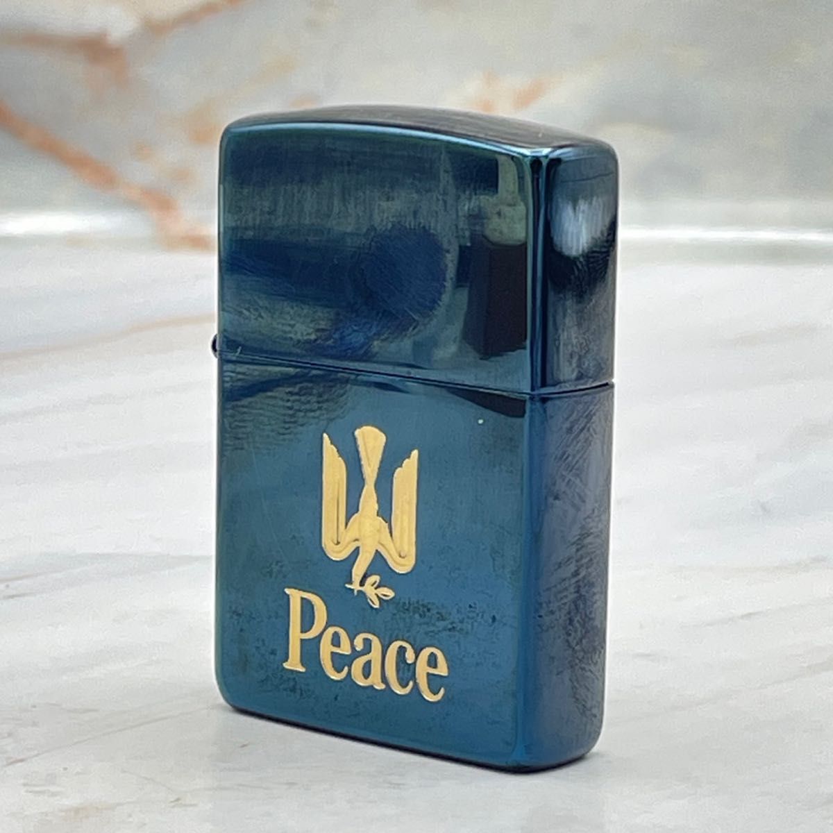 Zippo ジッポー Peace ピース ブルーチタン 1995年製 ビンテージ