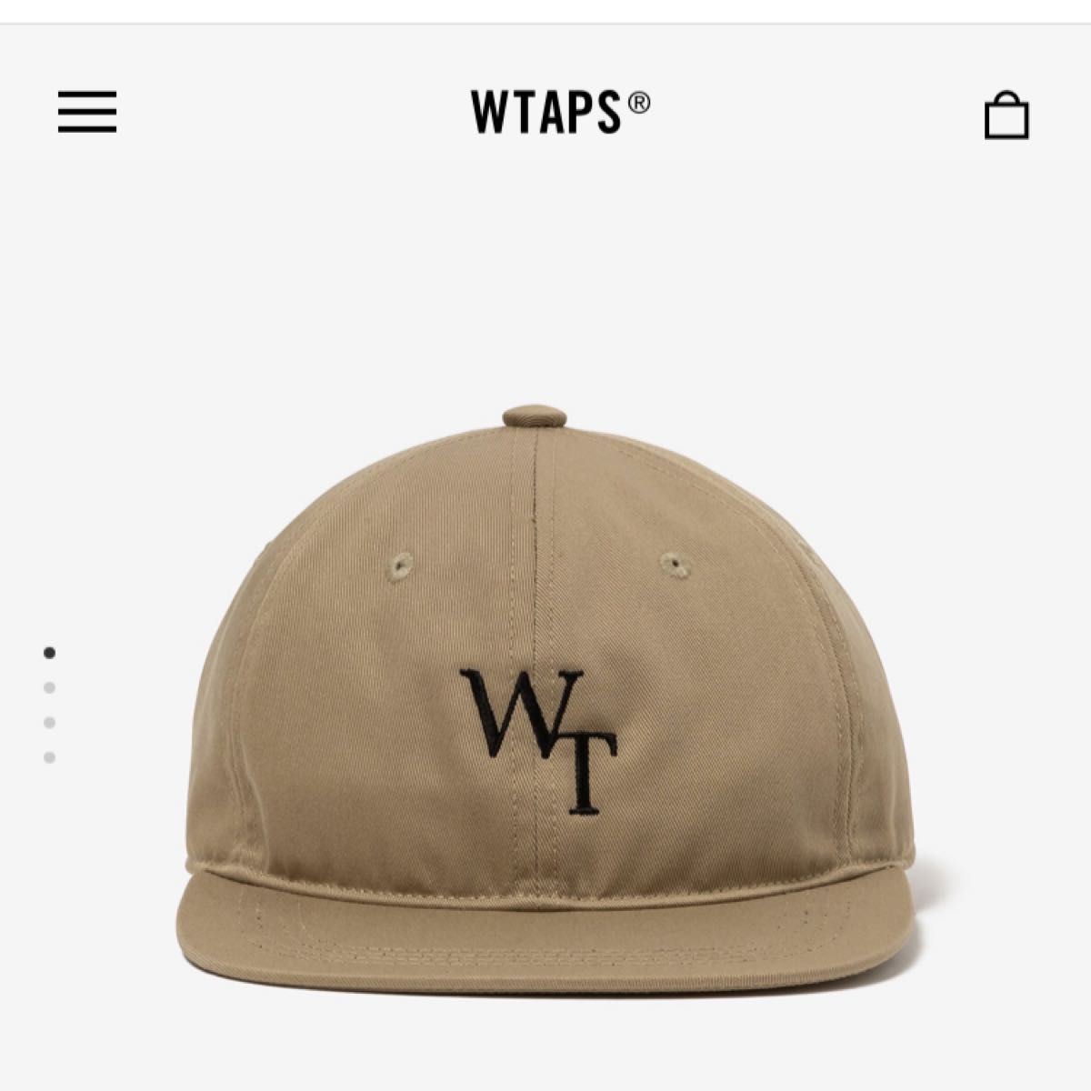 WTAPS ダブルタップス T-6H 01 ベージュ キャップ BLACK 新品 CAP