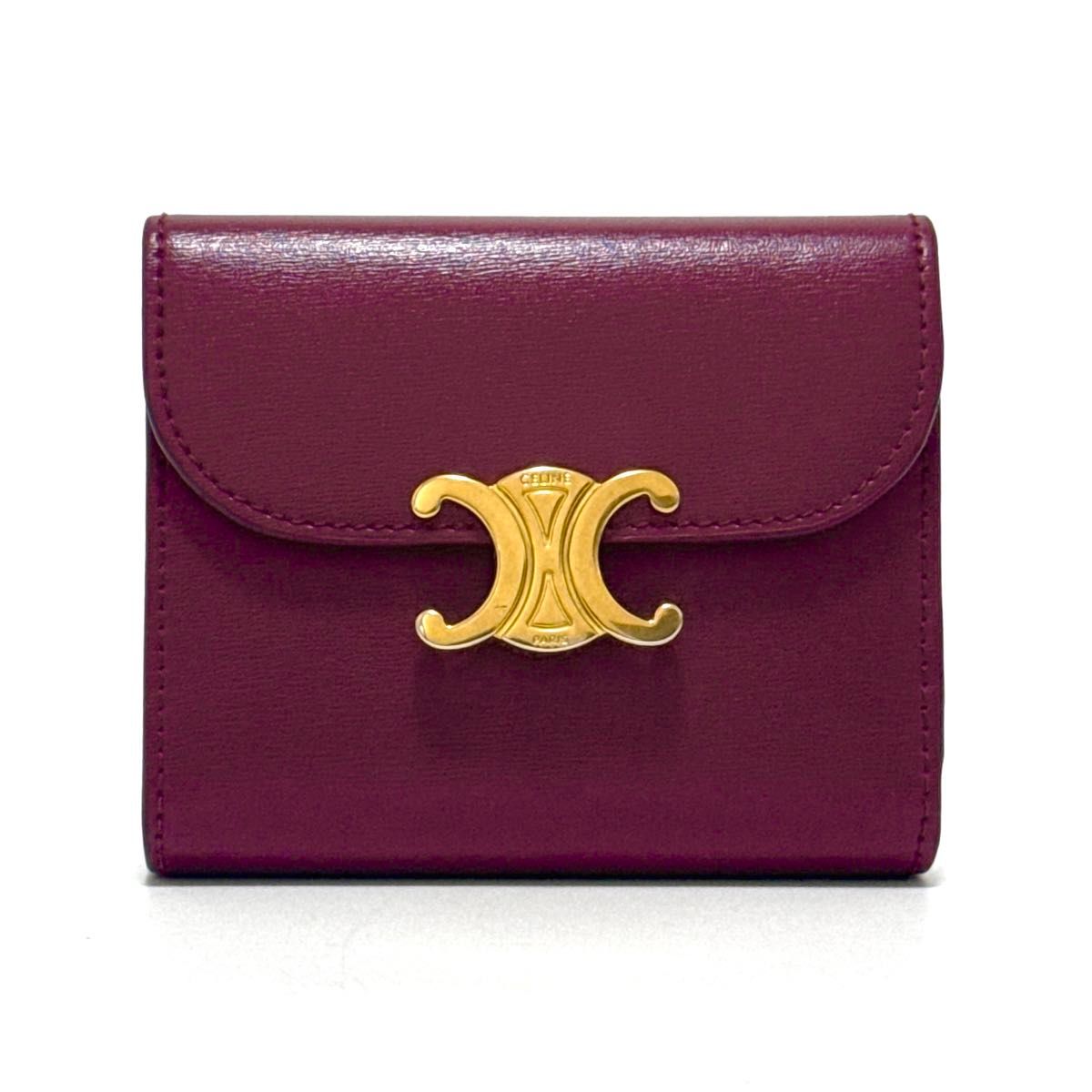 セリーヌ 三つ折り財布 トリオンフ スモール フラップ ウォレット