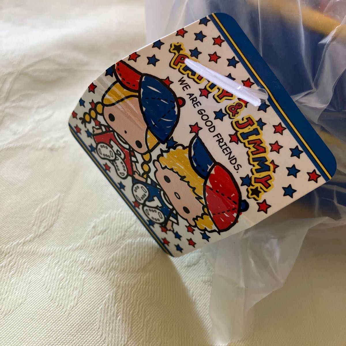 未使用品 タグ付き サンリオ 筆箱 ペンケース パティ＆ジミー 青