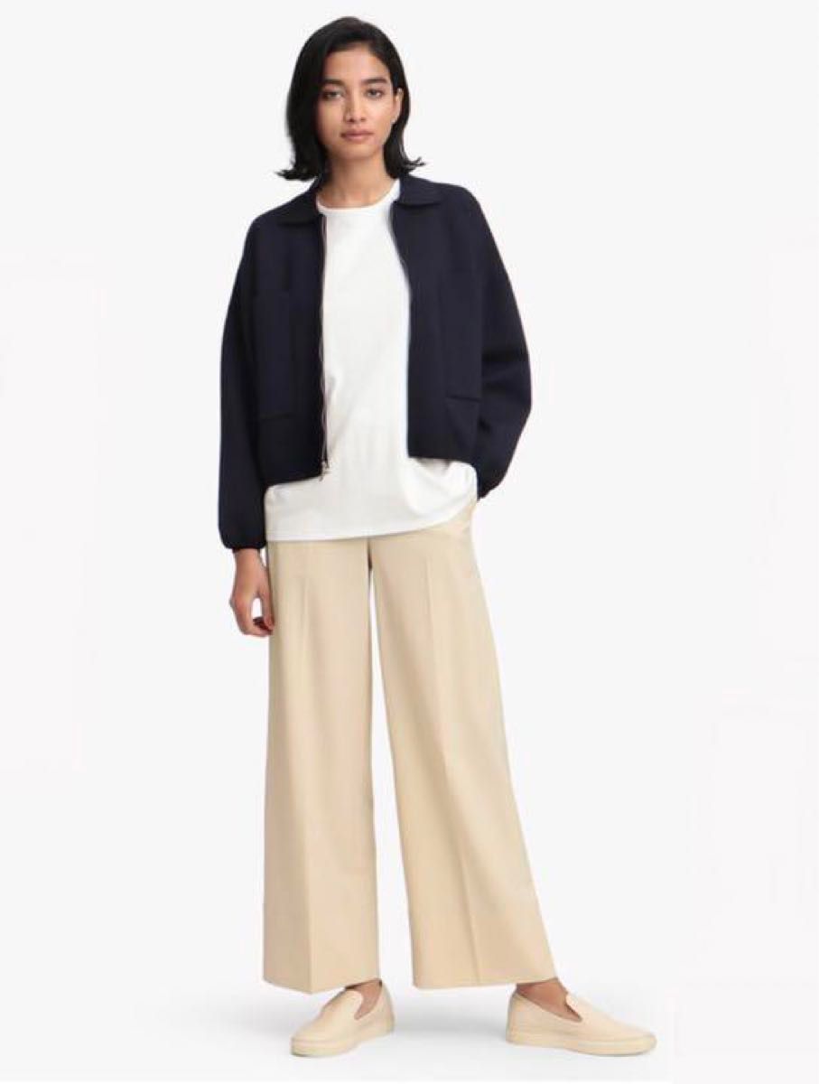 Theory セオリー 22SS コットンウールクロップドジップアップブルゾン