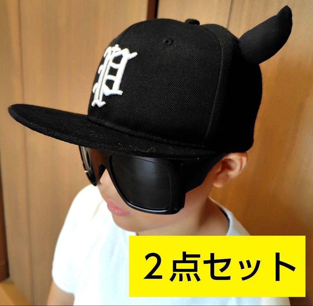 新品 ツノ付き帽子 サングラス ピラフ星人 2点セット 帽子 キャップ