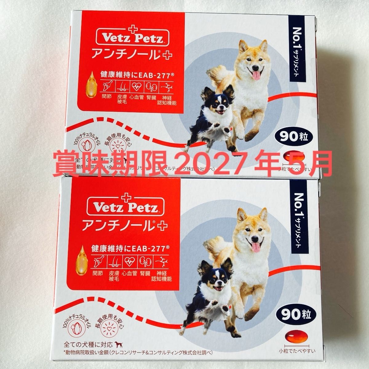 アンチノール プラス 犬用 90粒 2箱 犬のサプリメント【アンチノール