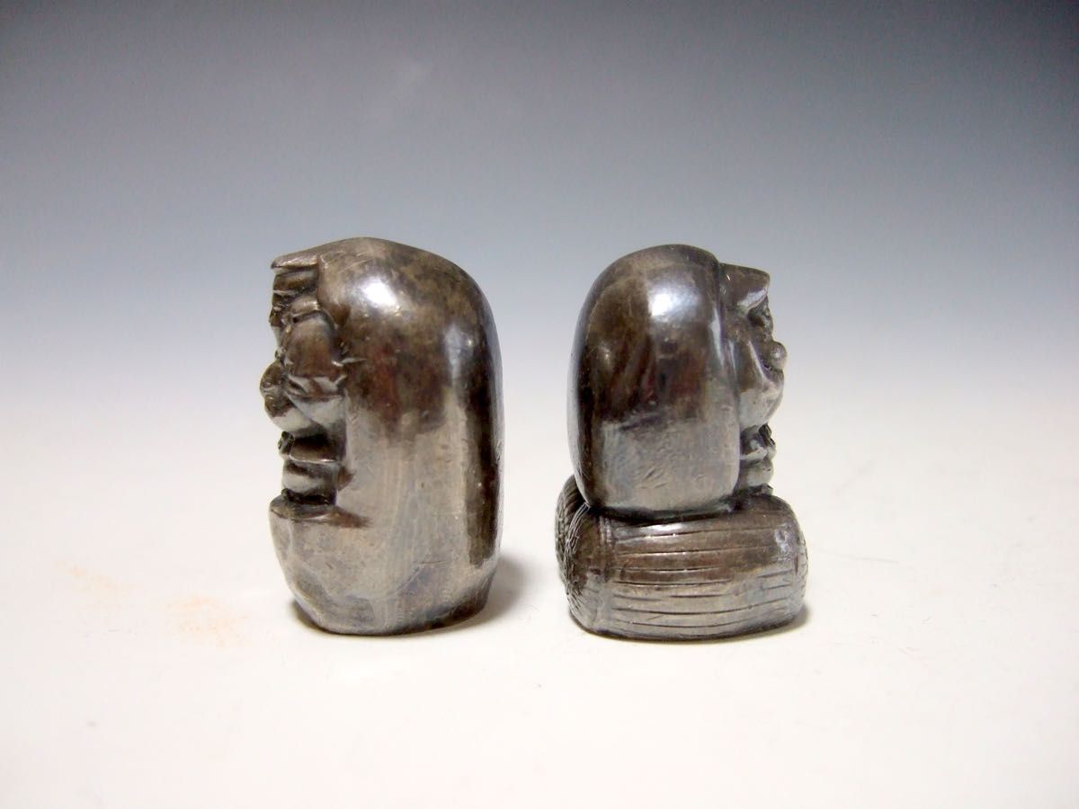 純銀 恵比寿 大黒 計192 5g SILVER 1000 造幣局製 銀無垢 置物｜Yahoo