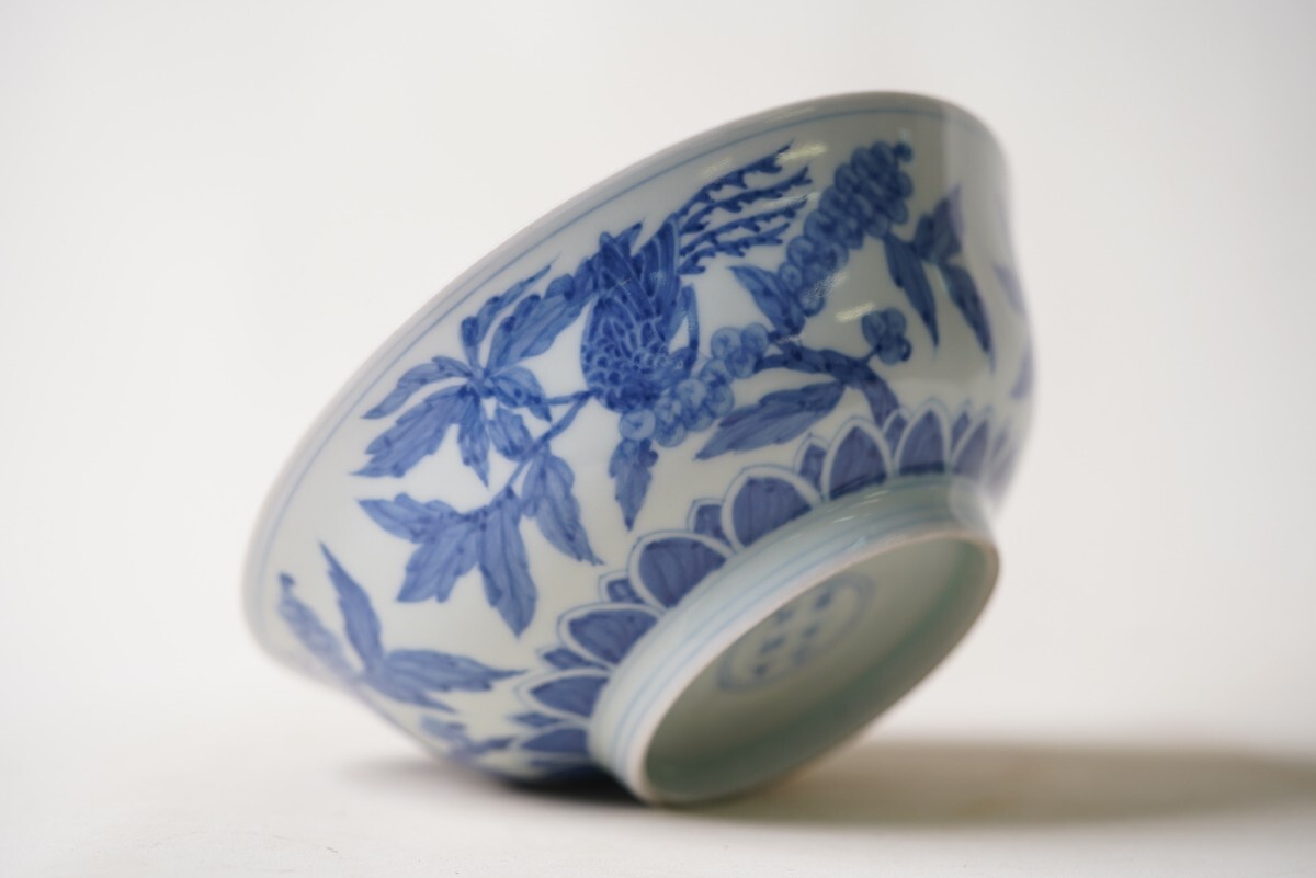 唐物 染付 青花茶碗 抹茶道具 古美術 中国古玩