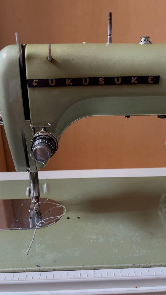 可動品 通電確認済 アンティーク FUKUSUKE 福助 足踏みミシン ケース