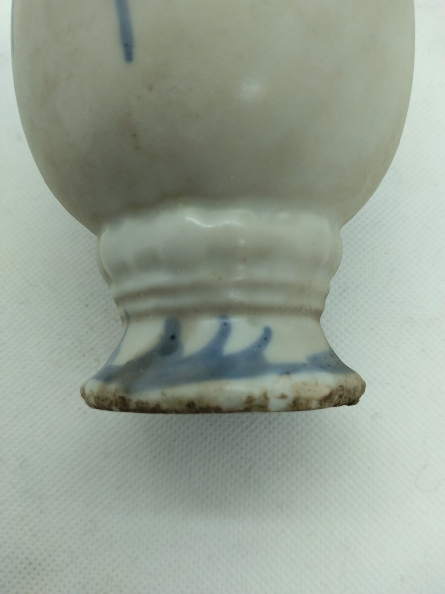 李朝初期香炉：白磁呉須紋 高麗陶磁器 朝鮮陶磁器 骨董 希少 珍品 旧華族