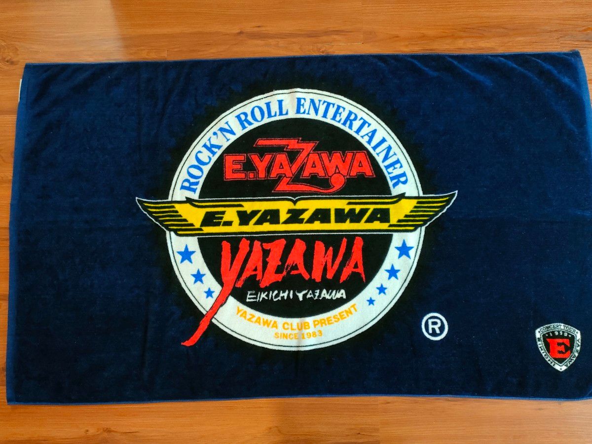 矢沢永吉SBTスペシャルビーチタオル E.YAZAWA 黒いタオル 翼のロゴ付き