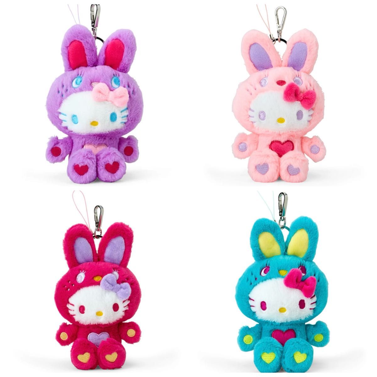 キティちゃん ご当地 ストラップ キーホルダー まとめ売り 4個 ハロー