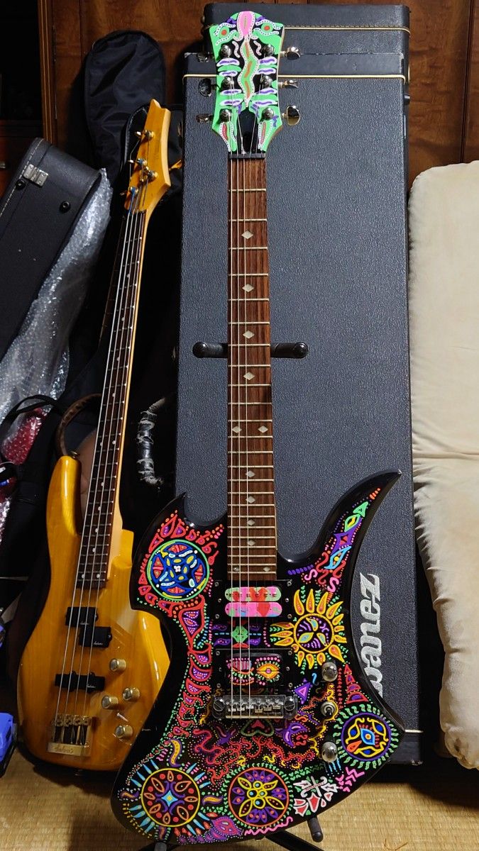 メーカー不明 モッキンバード X JAPAN HIDE サイケ柄 ジャンク｜Yahoo