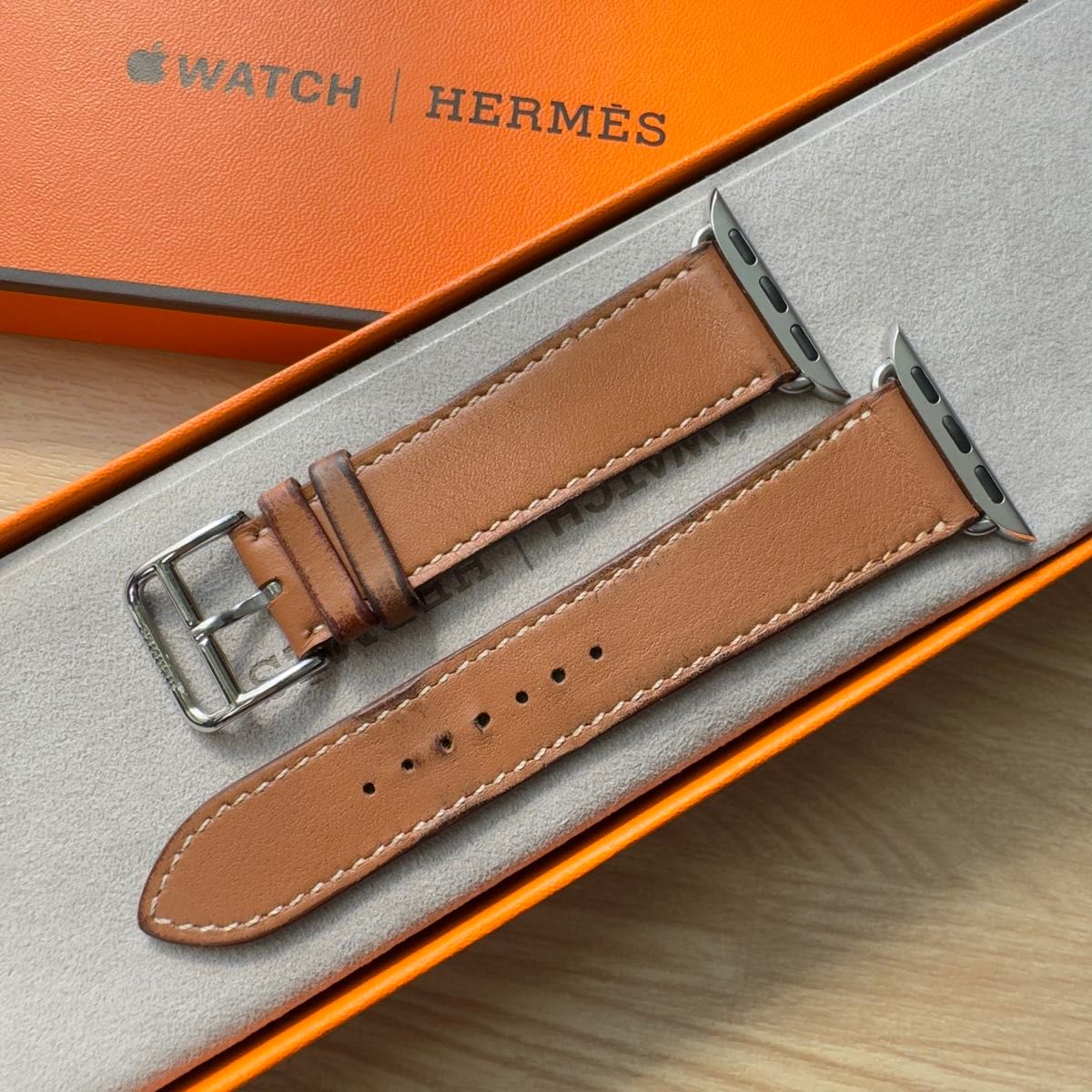 2477 Apple Watch エルメスゴールドブラウンHERMES