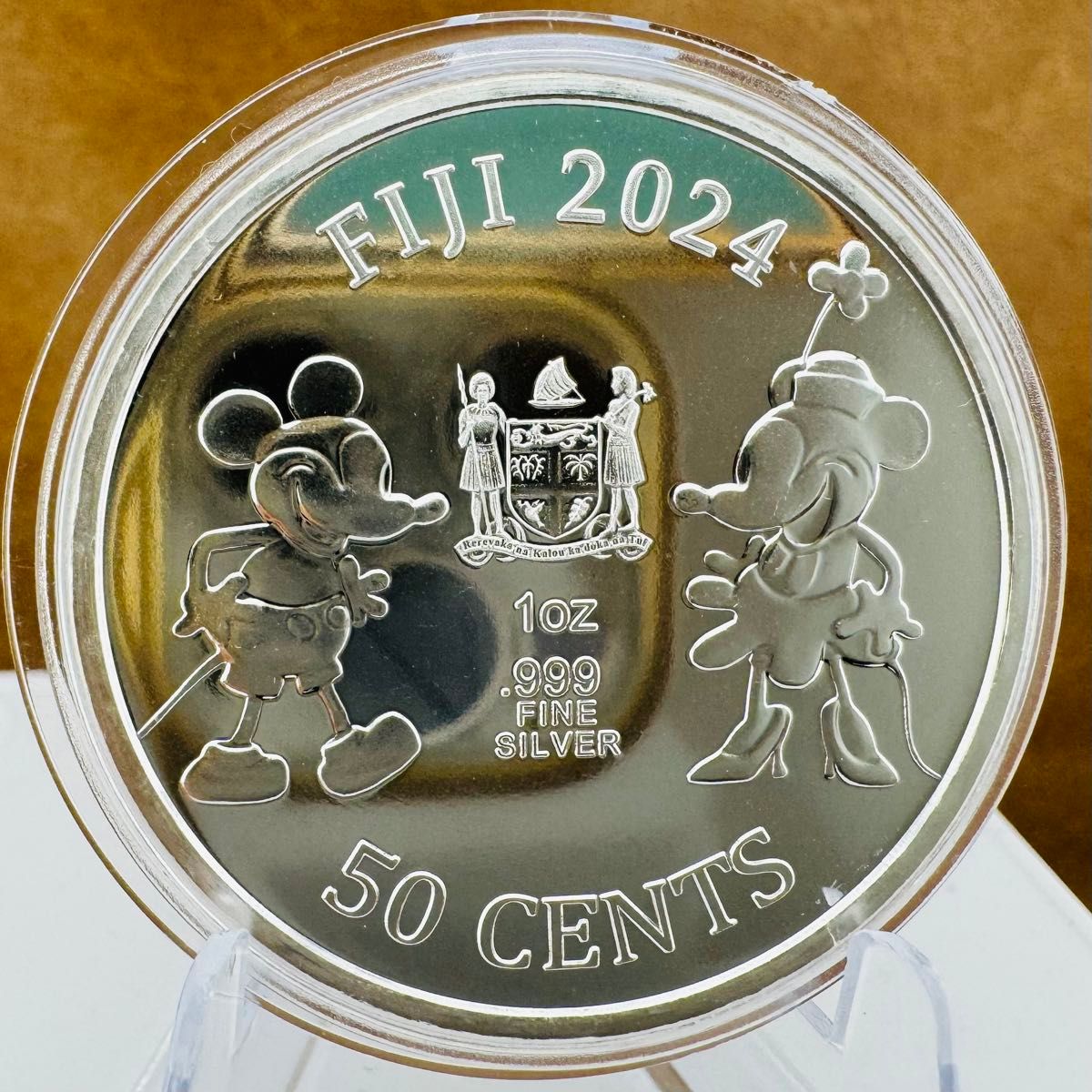 銀貨 ディズニー：ミッキーマウス＆ミニーマウス「I LOVE US」 銀貨