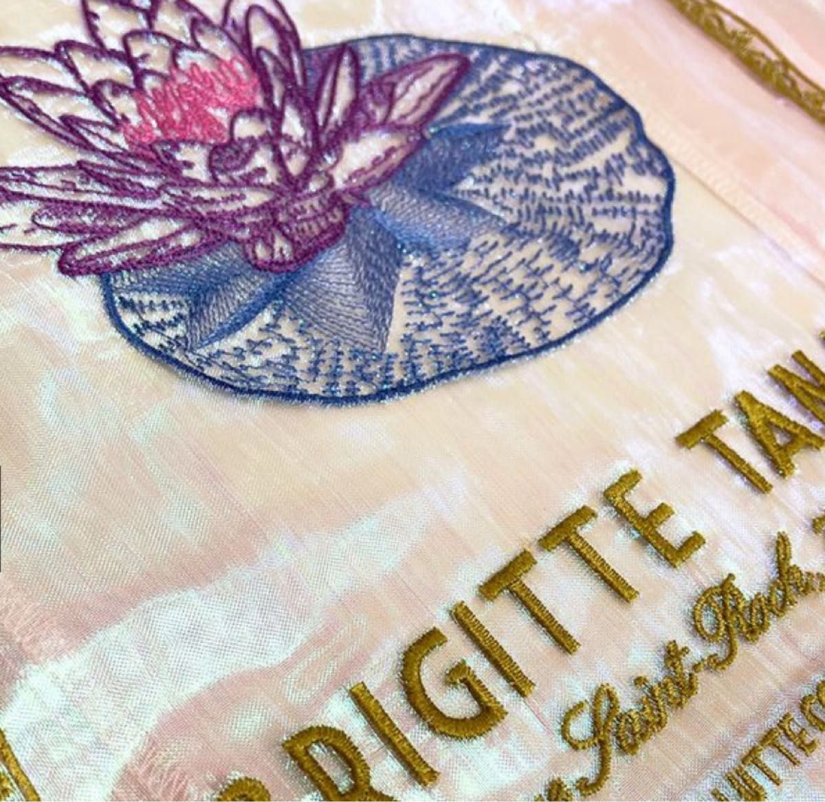 モネ展 モネ 睡蓮のとき オーガンジー刺繍バッグ オーロラ トート