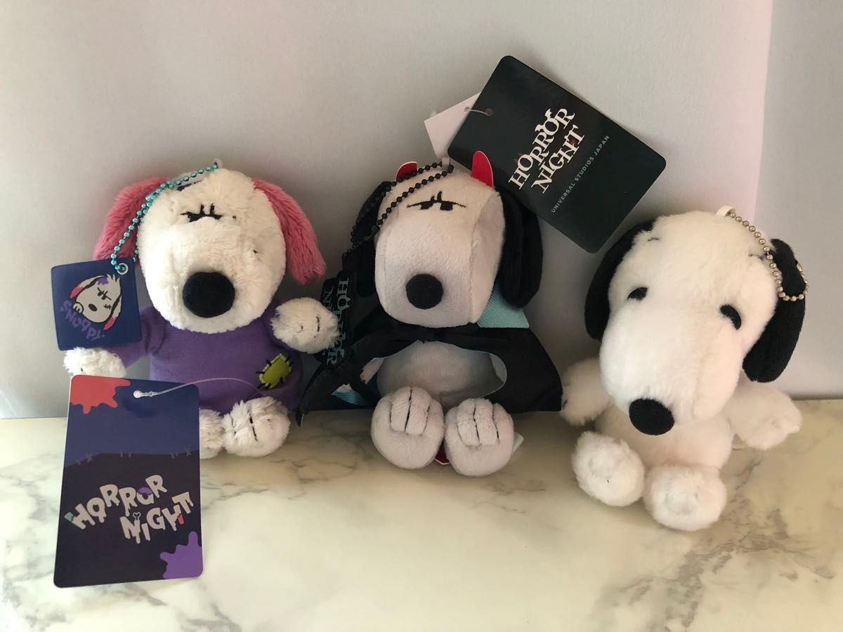 新品USJハロウィンホラーナイトスヌーピー ぬいぐるみ まとめ売り