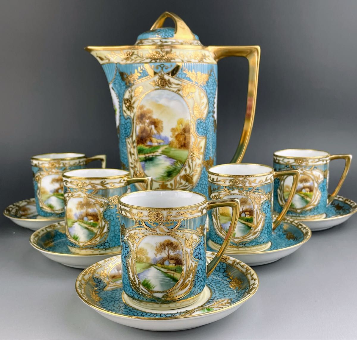 希少】オールドノリタケ アールヌーボー様式 チョコレートカップ