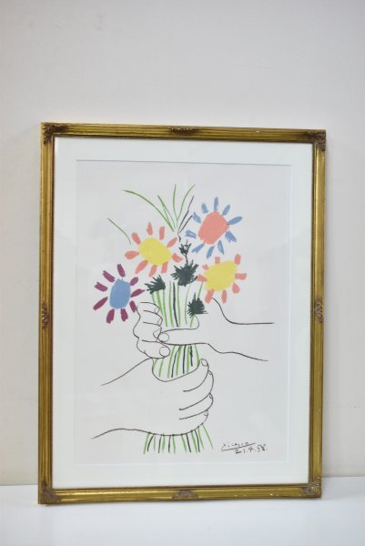 パブロ ピカソ絵画「花束を持つ手」 パブロ・ピカソ 花束を持つ手