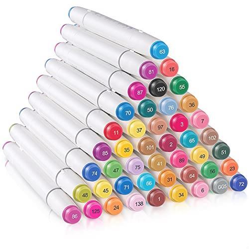 Sanjoki 120本119色 マーカーペン やわらかい筆 コミック用 画材 筆