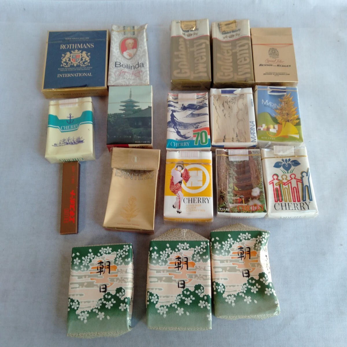 Yahoo!オークション - 箱角16 レトロ 煙草 空箱 CHERRY 朝日 ERNTE23 H