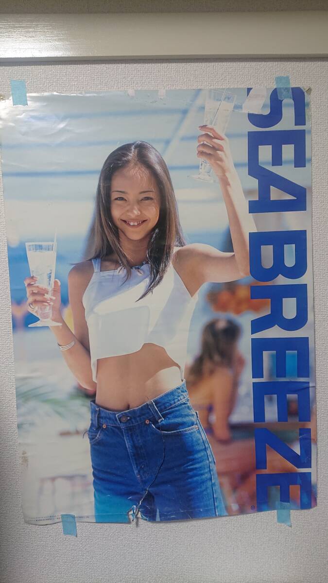 美品】安室奈美恵 ポスター シーブリーズ SEA BREEZE 美品】安室奈美恵