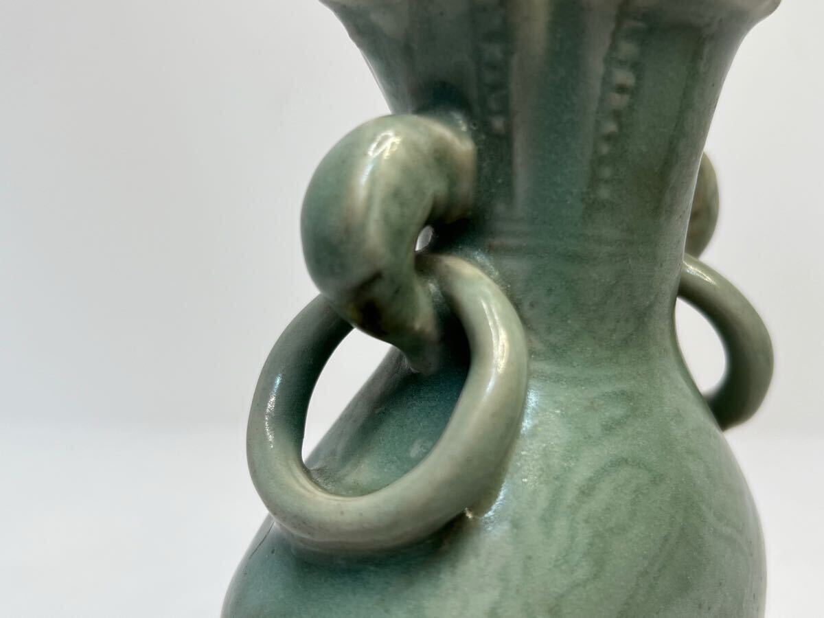 中国美術 白釉暗刻雙龍紋小罐 白磁小壺 高6cm 【公式通販】