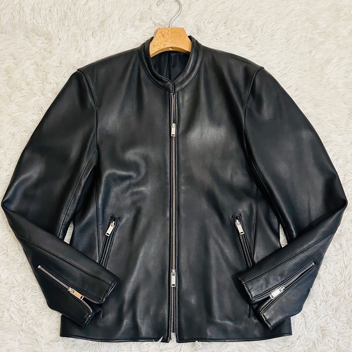 お買い得品 STUDIOUS メンズシングルライダースジャケット 3 st