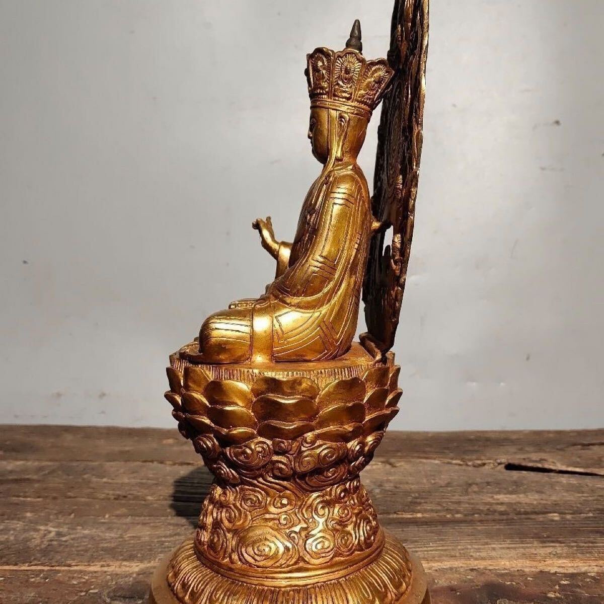 仏像 大明宣徳 中国古美術 中国仏教美術 古黄銅 観音像 仏像 大明