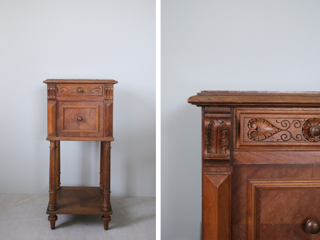 キャビネット サイドテーブル ナイトテーブル アンティーク フランス