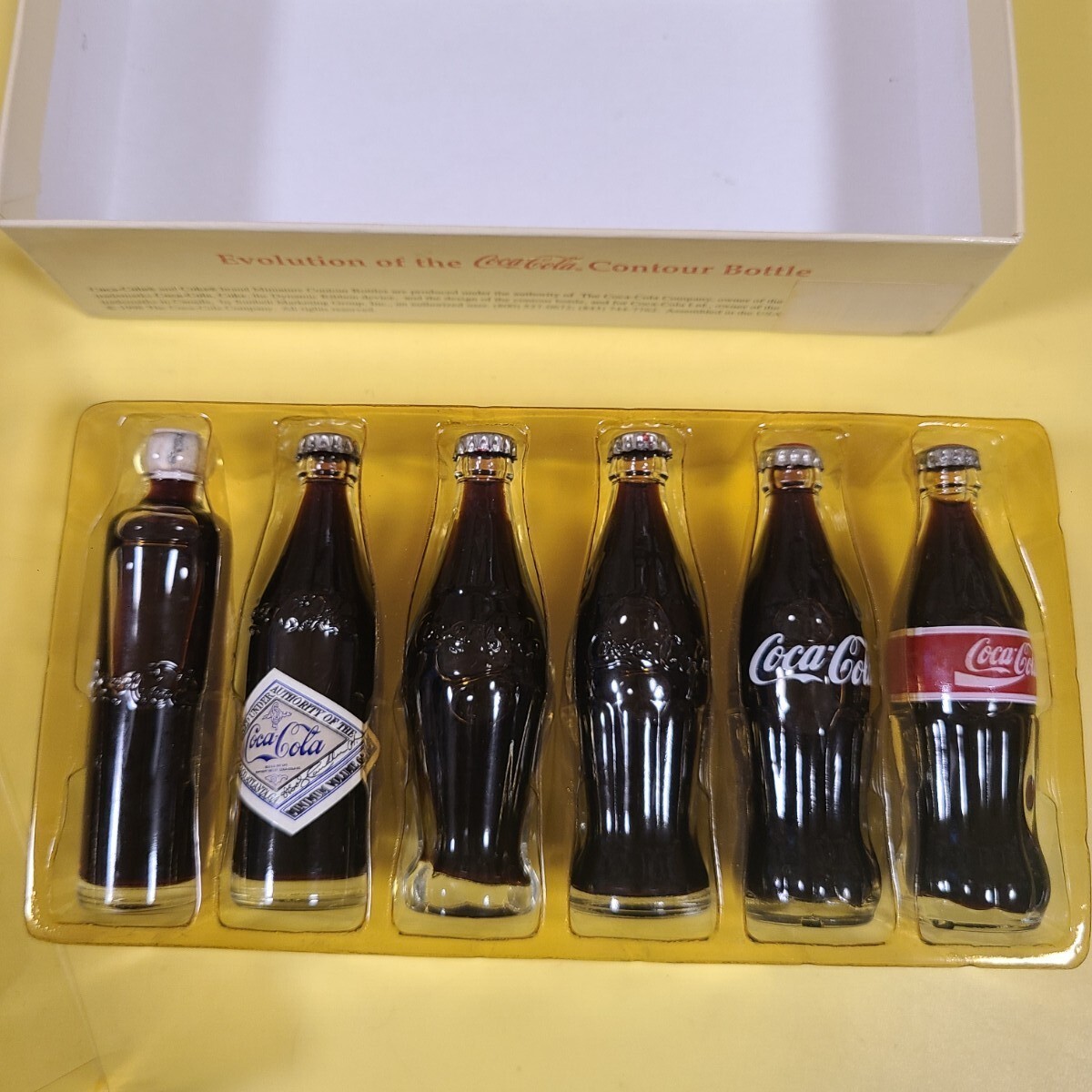 送料無料 即決 コカコーラ 100周年 記念 ミニチュア ボトル 6本セット